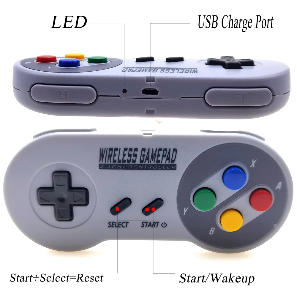 äο 2 ù  2.4G  Ʈѷ, е ̽ƽ Ʈѷ SNES Ŭ ̴ PC  ġ