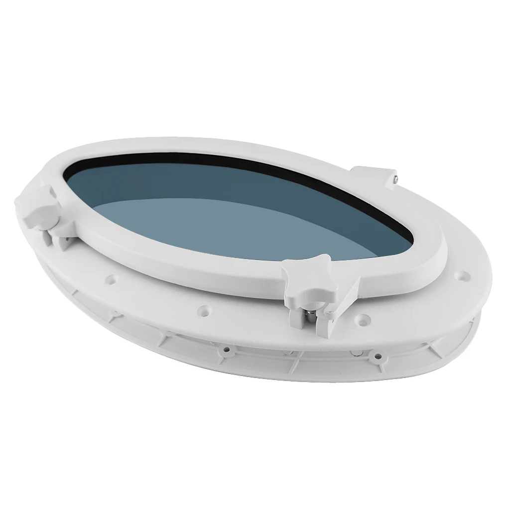 400x200mm ( 15 X 8 Inch) Boat Oval Porthole Window With White Abs