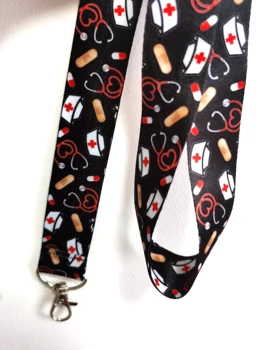 

New cartoon Doctors nurse Neck Strap Lanyards Badge Holder Rope Pendant Key Chain Accessorie