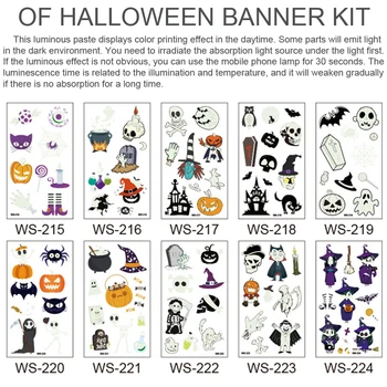 

Bunting Terror Halloween Banner Kit Party Supplies Ornament Atmosphere Home Decor Event Flag Tattoo Stickers Balloons Ghost