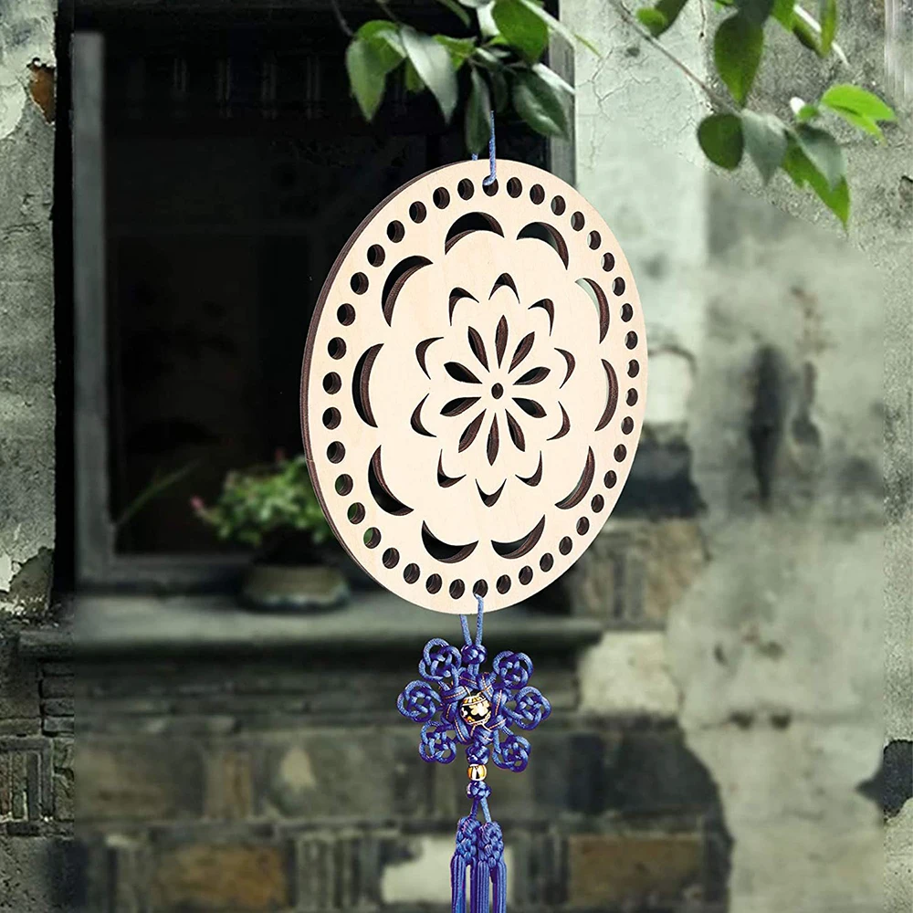 Fond De Sac à Crocheter Fond De Sac Crochet 6 Fonds De Panier En Bois 15/20cm - Base Pour Crochet ( DIY) Fond De Sac Pour Crochet Fond De Panier Avec Trou