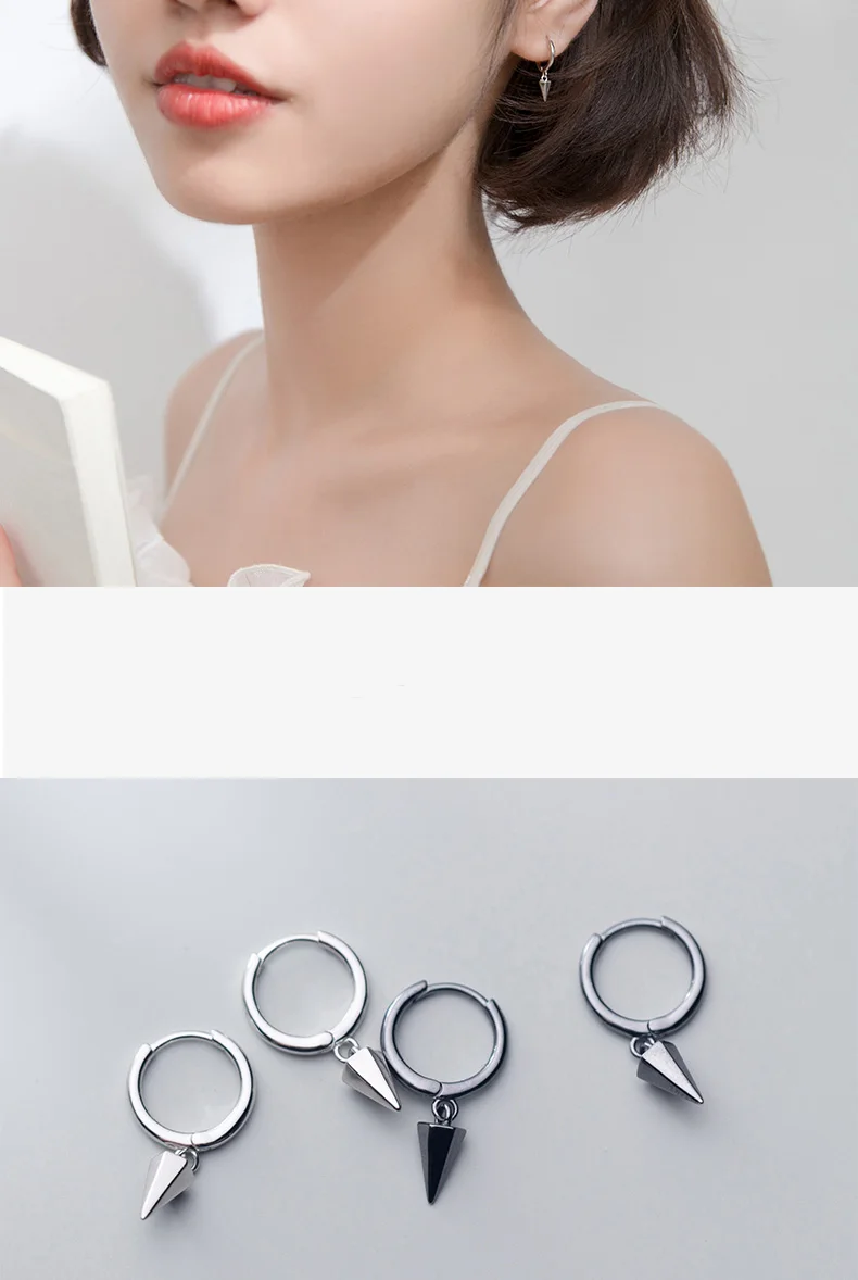 Trustdavis натуральная 925 пробы серебро милые маленькие конус серьги в виде колец, для Для женщин платье на свадьбу для девочек, ювелирное изделие, подарок DS1773