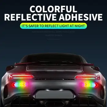 

Car Sticker Reflective Warning Safety Tape Film Auto Strip Decoration Bumper Reflection Anti Collision Stickers Car Accessories