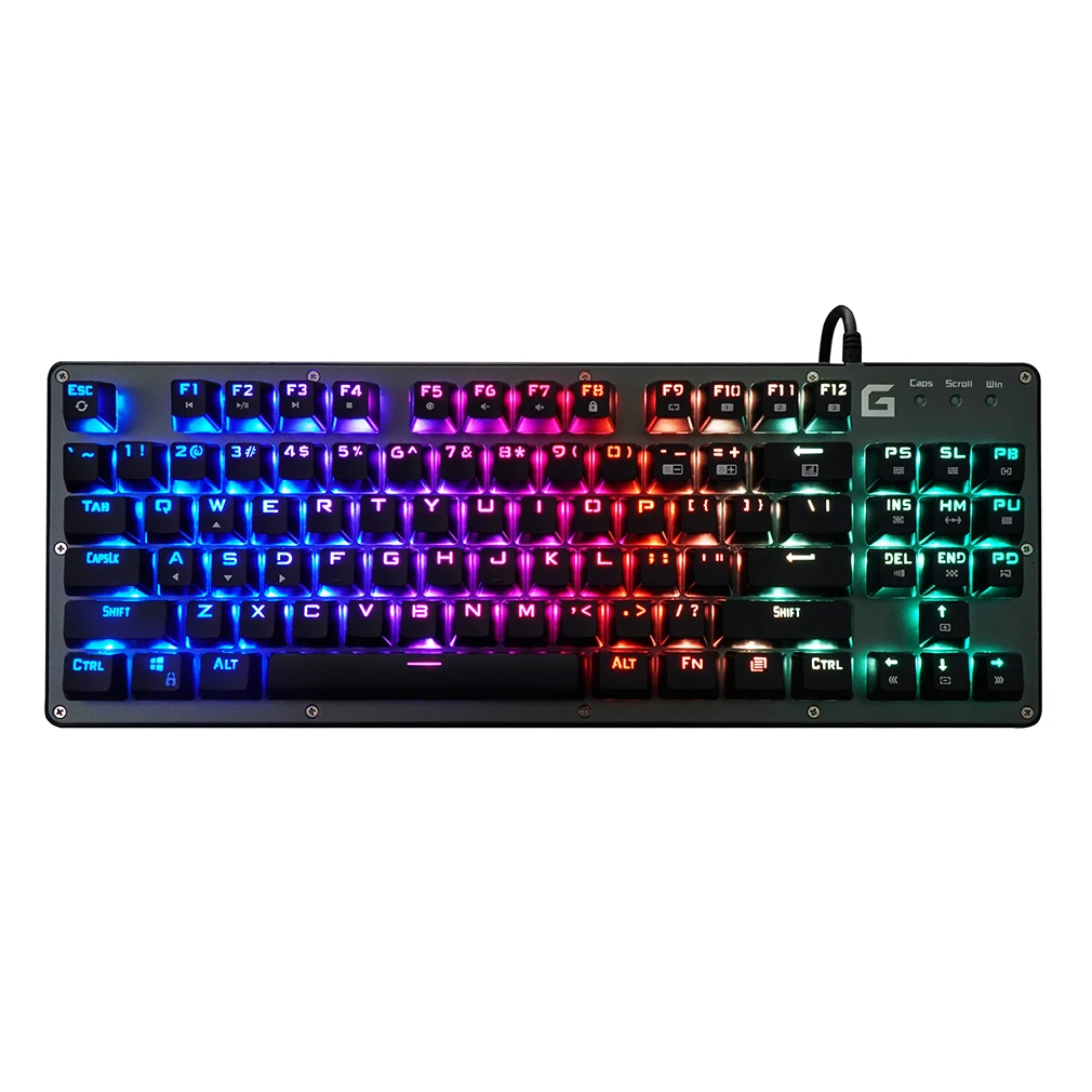 

New 87 Version Professional Computer Gaming Aluminum Alloy RGB Mechanical Keyboard Two Colors