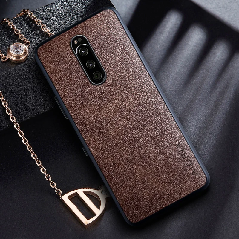 Case for Sony Xperia 1 XZ4 XZ3 coque Retro business PU leather Skin phone cover case funda capa | Мобильные телефоны и