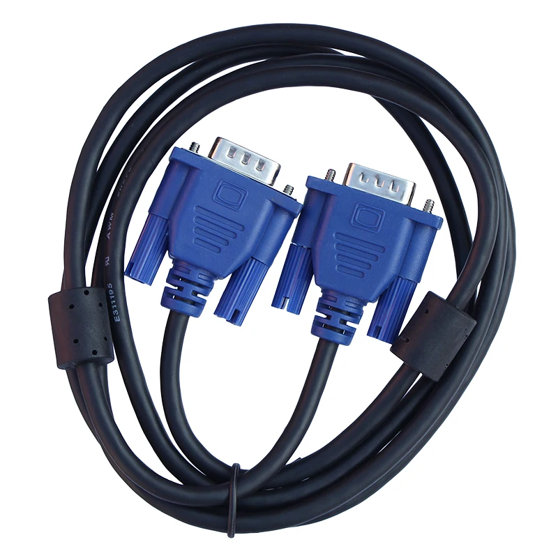 1.5M VGA 3+6 15Pin VGA D-Sub Video Cable Male to Male for Computers Monitors Projects with Ports
