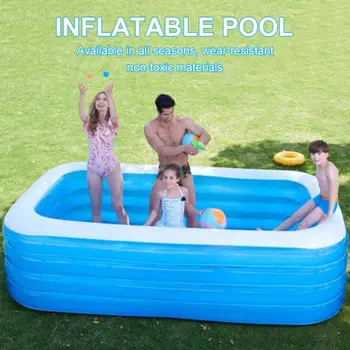 

1.1m/1.28m Inflatable Swimming Pool Adults Kids Pool Bathing Tub Indoor Outdoor Swimming Pool Wholesale