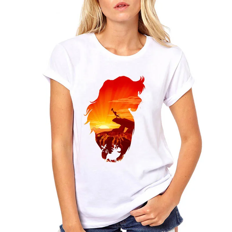 

Women Tshirt Hakuna Matata Lion King Movie Fashion Print Woman Camisas Mujer Top Tee Shirt Harajuku Kawaii T Female T-shirt
