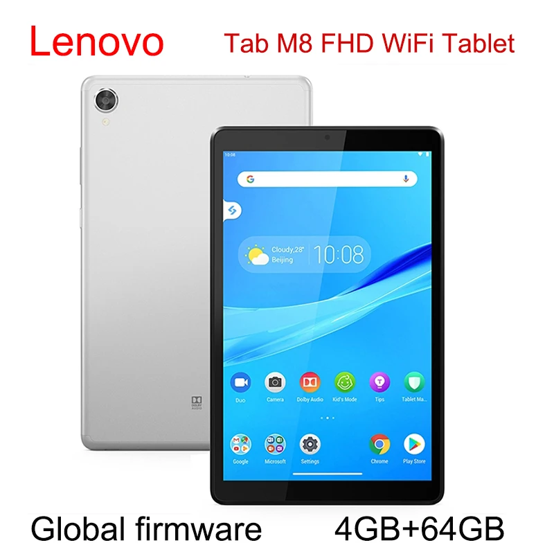 Планшет Lenovo Tab M8 (FHD) 4 + 64 ГБ экран 8 0 &quot Восьмиядерный процессор Helio P22T Android 9 камера