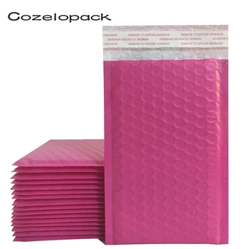 

10PCS #000 4x8" 12x18cm Pink Poly Bubble Mailer Padded Envelope Self Seal Mailing bag wedding bubble envelope shipping envelopes