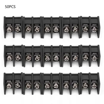 

50Pcs 2 Pin 7.62mm Pitch Circuit Board Wiring Barrier Terminal Block Electrical Connector Can Be Spliced Screw