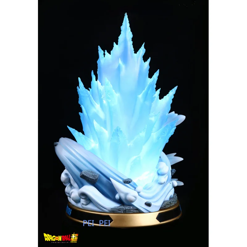 Dragon Ball Сон Гоку статуя Супер Saiyan синие волосы Гоку светодиодный GK полноразмерный портрет резиновая фигурка героя Коллекционная модель игрушки