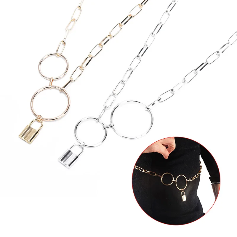 New Lock Body Chain Retro Waist Belly Chain Women Punk Belt Chain Girl Hot
