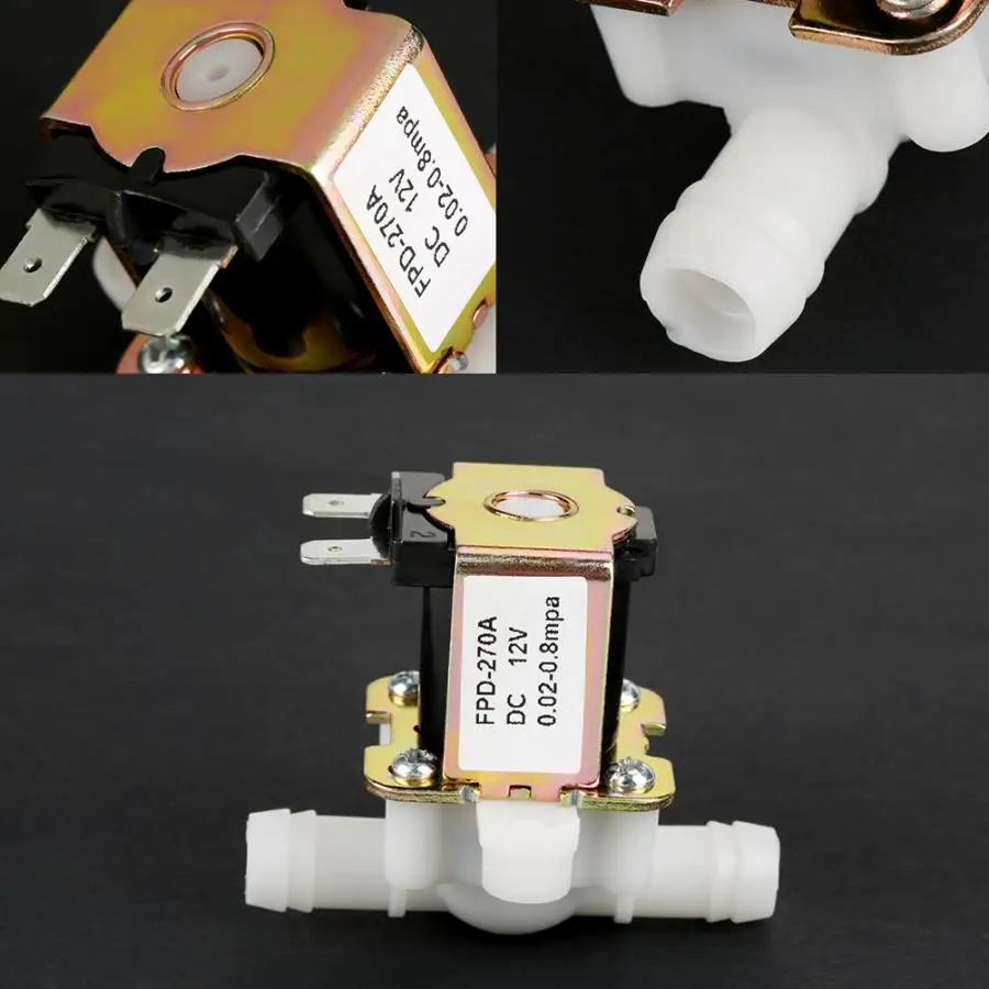 Заподлицо клапан DC12V OD12mm электромагнитный клапан нормально закрытый поток воды переключатель MF