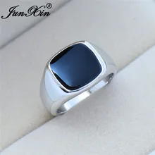 Винтажные мужские геометрические кольца с черным камнем для мужчин 925 Серебряные желтые золотые цветные большие обручальные кольца мужские обручальные ювелирные изделия