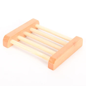 

1PCS Trendy Wooden Soap Dishes Natural Wood Soap Box Bath Holder Soap Ecological Care Trapezoid Soap Dish