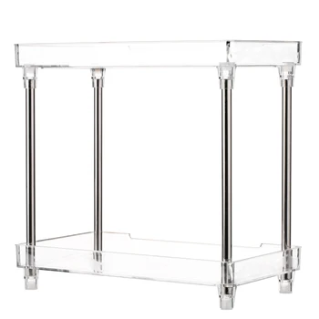 

Hot 2 Layer Cosmetic Storage Box Desktop Storage Box Sundries Daily Necessities Storage Rack Bathroom Rack Plastical Layer Parti