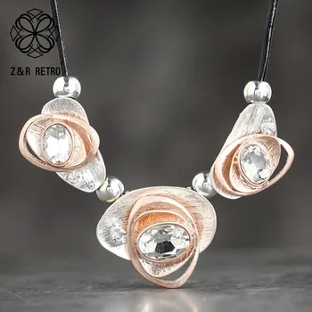 

Beautiful Chain Necklace Leather Rope Vintage Women Metal Fashion Necklace Fashion Jewelry Woman Accessories For Christmas Gifts