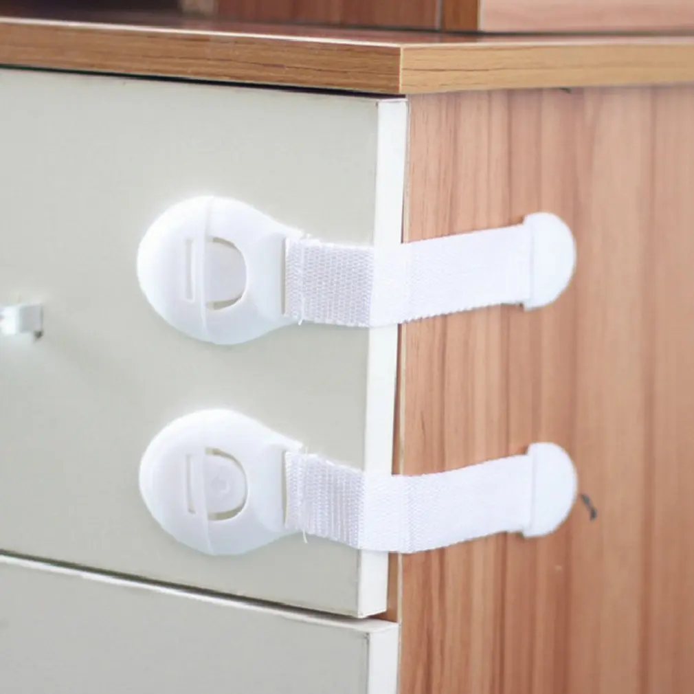 

10 PCS Baby Safety Lock Drawer Lock Multi-function Protection Baby Refrigerator Lock Children Long Cabinet Door Lock