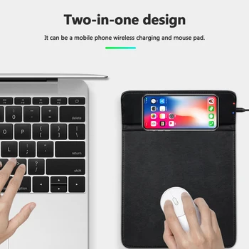

New Wireless Charging pad Foldable Phone Qi Wireless Charger Charging PU Leather Pad Mat