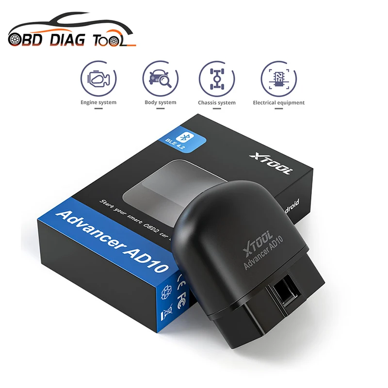 Original Auto Scanner Xtool Ad10 Advancer Bt 4.2 Obdii Elm327 Bluetooth