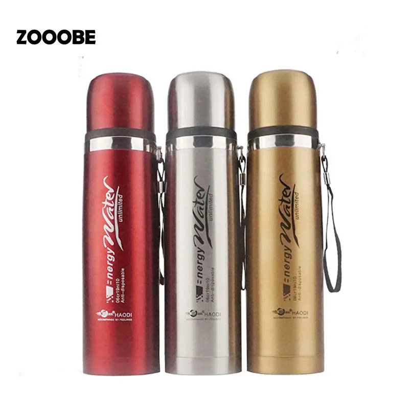 ZOOOBE 1000 мл Термос большой емкости из нержавеющей стали термос с тумблером