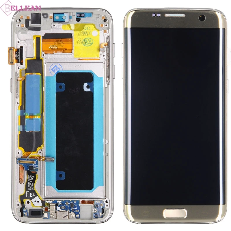 HH 1 шт. продвижение супер Amoled S7 Edge ЖК дисплей для samsung Galaxy G935 G935F Дисплей сенсорный дигитайзер в сборе с рамкой