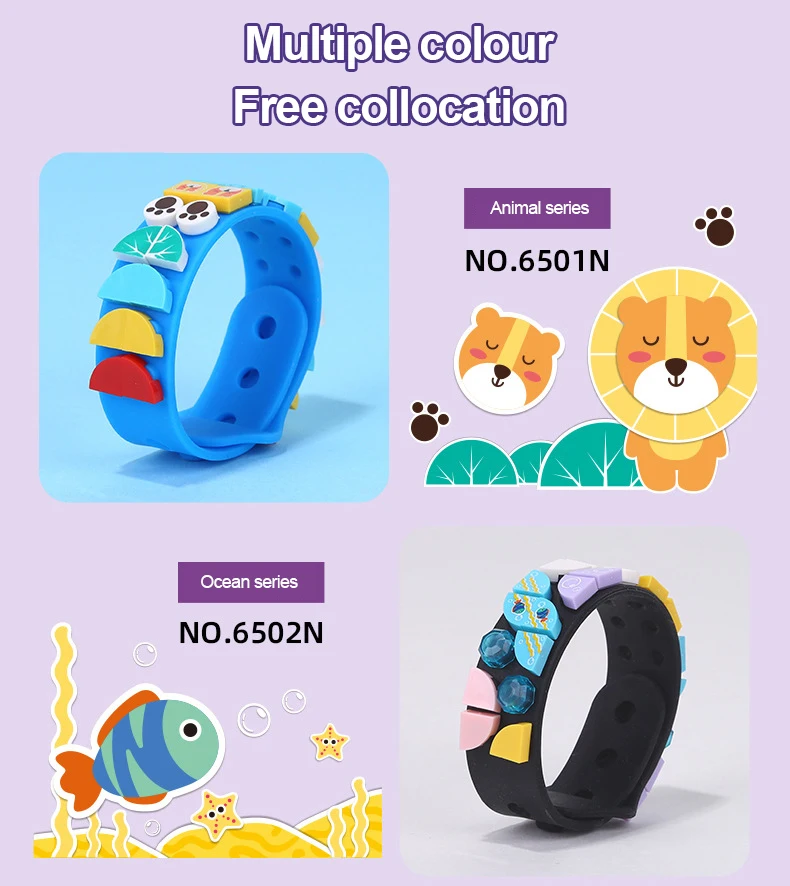 DIY Dot Building Block Bracelet Unisex Silicone Cartoon Adjustable Wristband Animal Knowledge Marine Blocks Toys For Girls Boys 3 DIY Dot Building Block Bracelet Unisex Silicone Cartoon Adjustable Wristband Animal Knowledge Marine Blocks Toys For Girls Boys 3