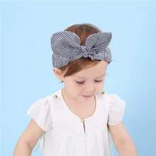Осень и зима стиль дети украшения плед Большой Бант Детская резинка для волос головной убор рекрут агентов