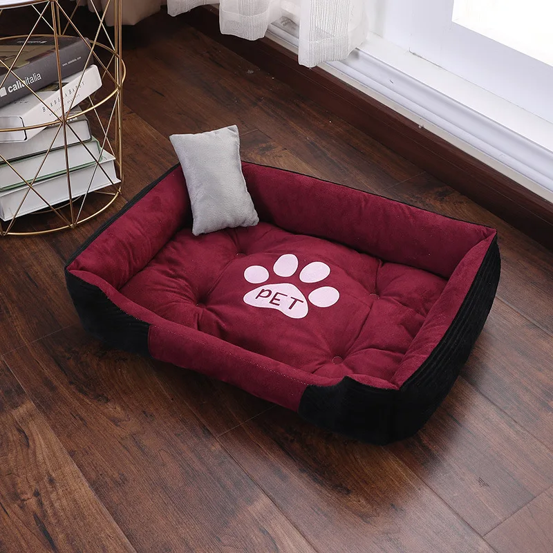 Paw Print Pet Bed Large House for Large Dog Puppy Kennel Waterproof Cat Litter Breathable Nest Warm Pet Supplies Dropshipping