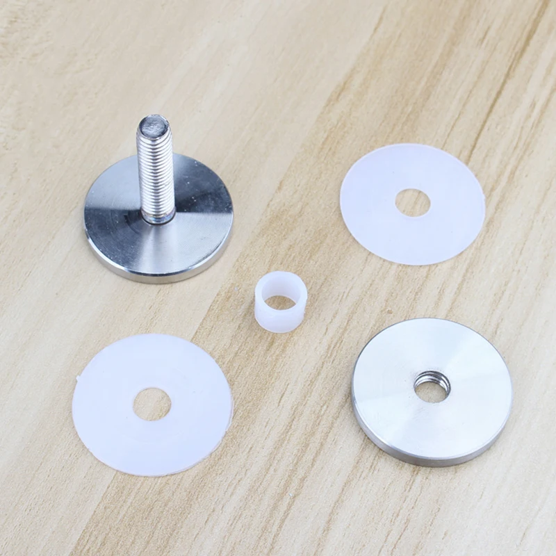 Set Di 16 Viti A Specchio In Acciaio Inossidabile Con Rondella In Rame - Decorative Per Cartelli E Insegne