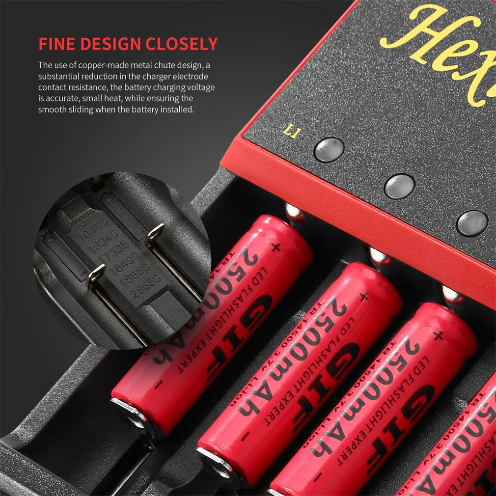

HXY-H2e Digital LCD Display Battery Charger Advanced Protection Batteries FOR 26650/18650/18490/17335/16340/10440
