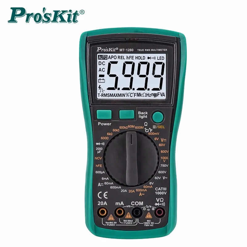 Po'sKit MT 1280 C Цифровой мультиметр 3 5/6 истинного напряжения переменного