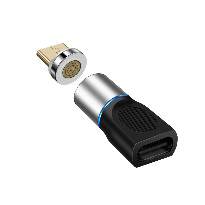 Микро-Тип usb C преобразования с магнитным адаптером для iPhone/Android 3-в-1 линии передачи данных конвертер адаптер Micro usb-type C - Цвет: silver  Android
