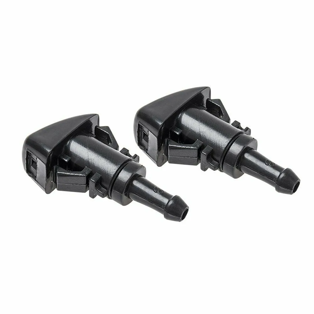 1 Pair Plastic Black For Windshield Washer Nozzle for Dodge Chrysler