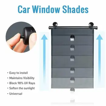

2pcs Car Roller Shades Side Window Suitable For All Cars Privacy Protection