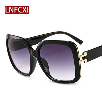 

LNFCXI Oversize Women Square Sunglasses New Arrival 2020 Luxury Pink Vintage Sun Glasses for Women