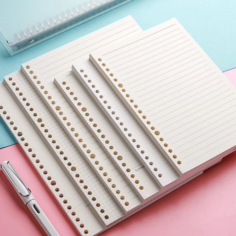 

A5 B5 A4 Loose Leaf Notebook Refill Journal Plannner Notebook Inner Page 50 Sheets Diary Weekly Monthly DIY Inside Spiral Paper