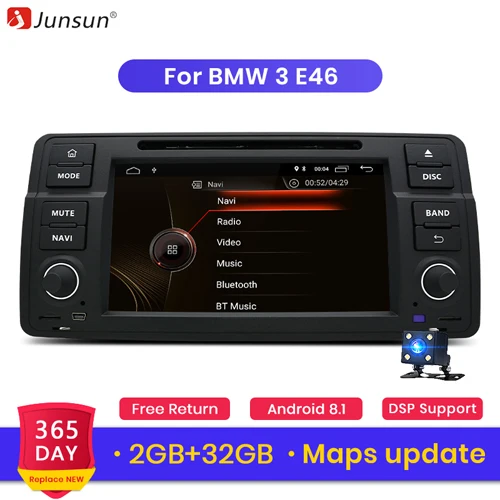 Junsun Android 9,0 DSP 4G+ 64G carplay для BMW E46 Rover 75 MG ZT седан автомобильный мультимедийный плеер радио gps 1 Din dvd FM RDS - Цвет: 2GB - 32GB