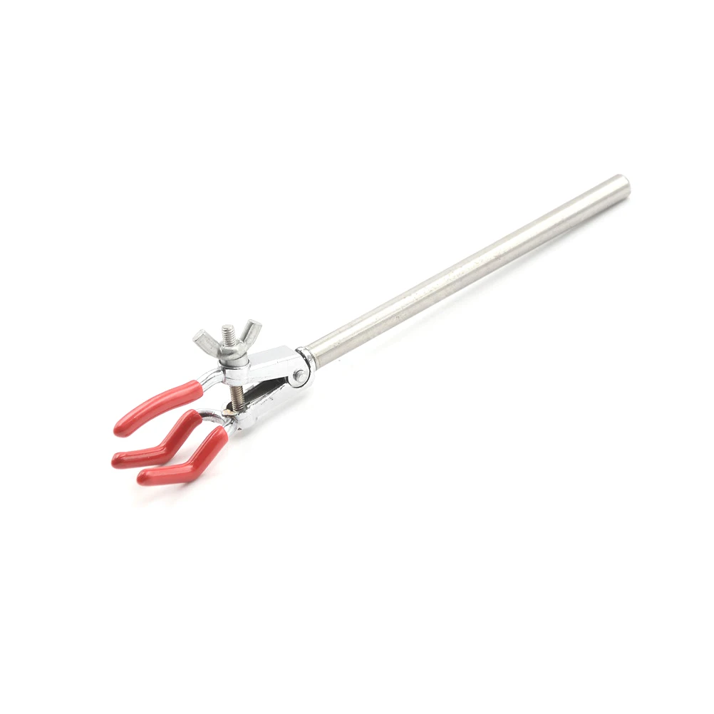 

1pcs Single Extension Lab Holder Tube Adjustment Range 0-30mm Laboratory Three Prong Flask Clip Clamp Supplies