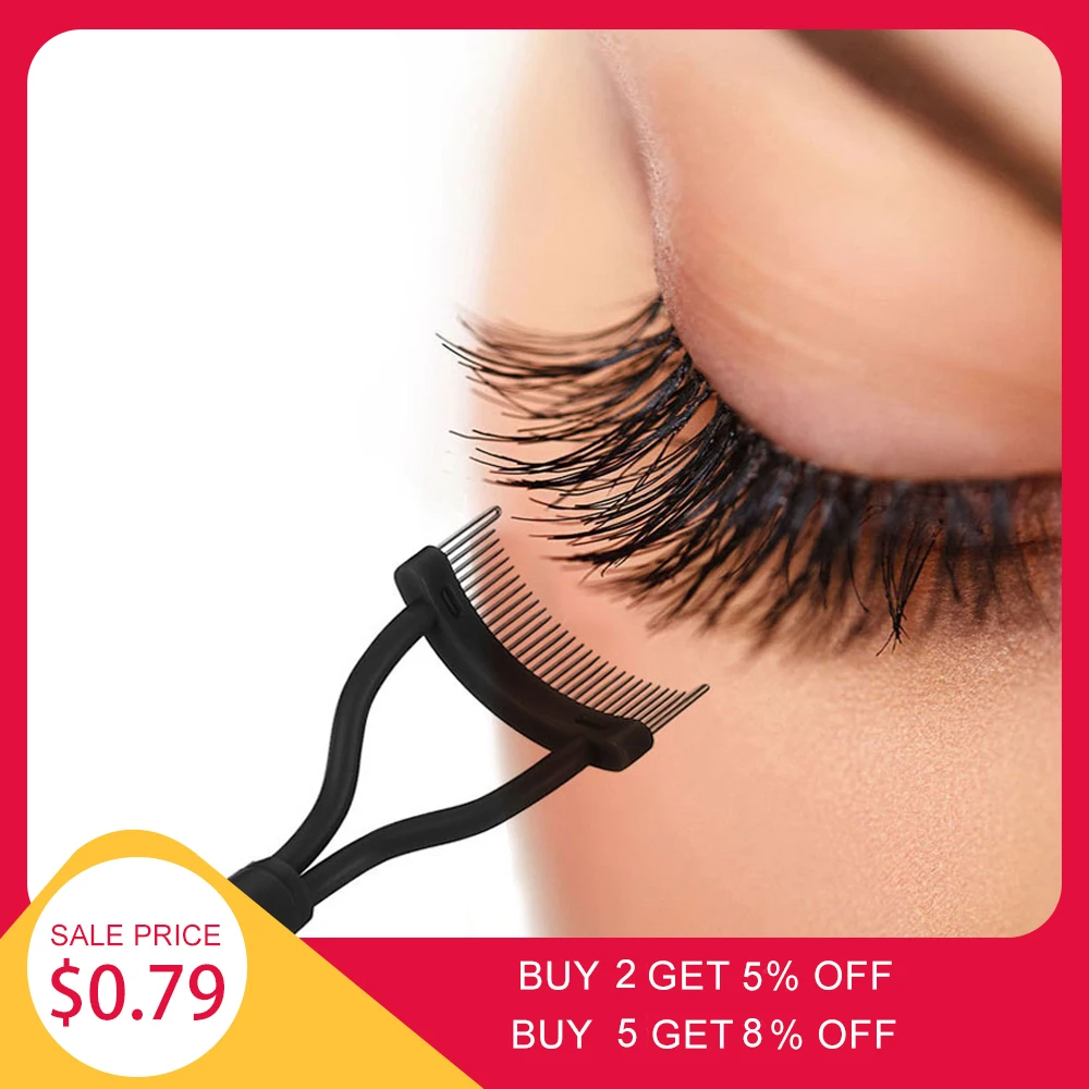 Eyelash Curler Lash-Separator Comb Makeup-Tool Mascara Metal Beauty Foldable New AY
