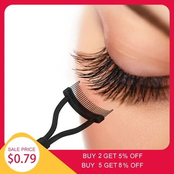 

AY 2020 New Eyelash Curler Beauty Makeup Lash Separator Foldable Metal Eyelash Brush Comb Mascara Curl Beauty Makeup Tool