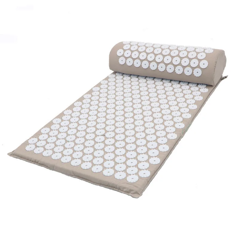 New Massager Cushion Acupuncture Sets Relieve Stress Back Pain Acupressure Mat Pillow Massage Mat Rose Spike Massage Relaxation Yoga Mat