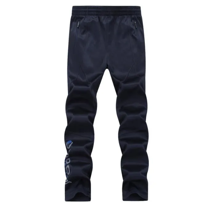 Мужские флисовые тренировочные штаны Мужские штаны для бега осень зима матовый плотный трикотажные длинные брюки сохраняющие тепло мужские трикотажные штаны XXXXL - Цвет: Dark blue