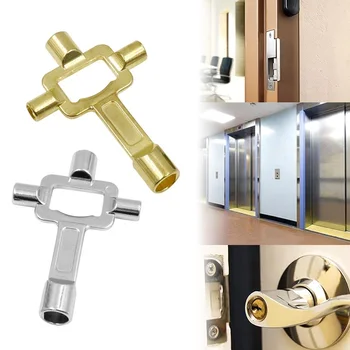 

Multi-function 4-in-1 Spanner Key Wrench Socket Key Train Electrical Cupboard Box Elevator Cabinet Faucet Valve Switch
