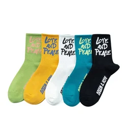 Summer Spring Wholesale Price Korean Socks Combed Letter Socks Cartoon Cute Socks Women