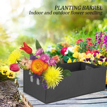 

Grow Bags Non-Woven Fabric Raised Garden Bed Rectangle Planting Container Grow Bags Fabric Planter Pot For Plants Nursery Pot