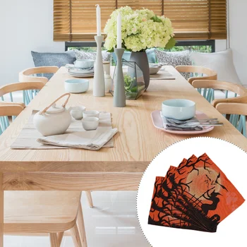 

6Pcs Table Mat Durable Practical Creative Cotton Table Mat Desk Pad for Halloween