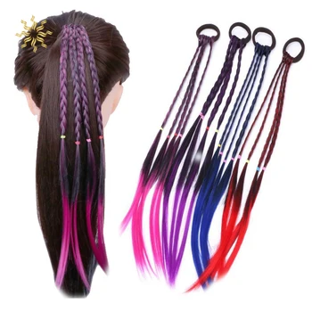 

Cute Girls Elastic Hair Rope Rubber Bands Braides Hair Accessories Wig Ponytail Hair Ring Kids Twist Braid Rope Hair Braider