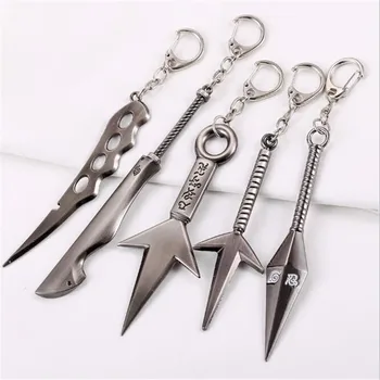 

Naruto Keychain Sasuke Uchiha Kunai Weapon Sword Spear Key Chain Key Ring Figure For Men Car Toy